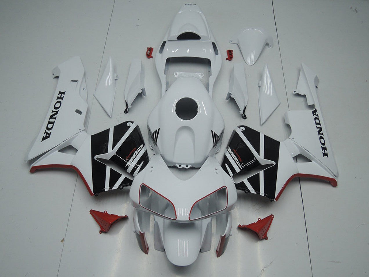 2003-2004 White Black Honda CBR600RR Full Fairing Kit