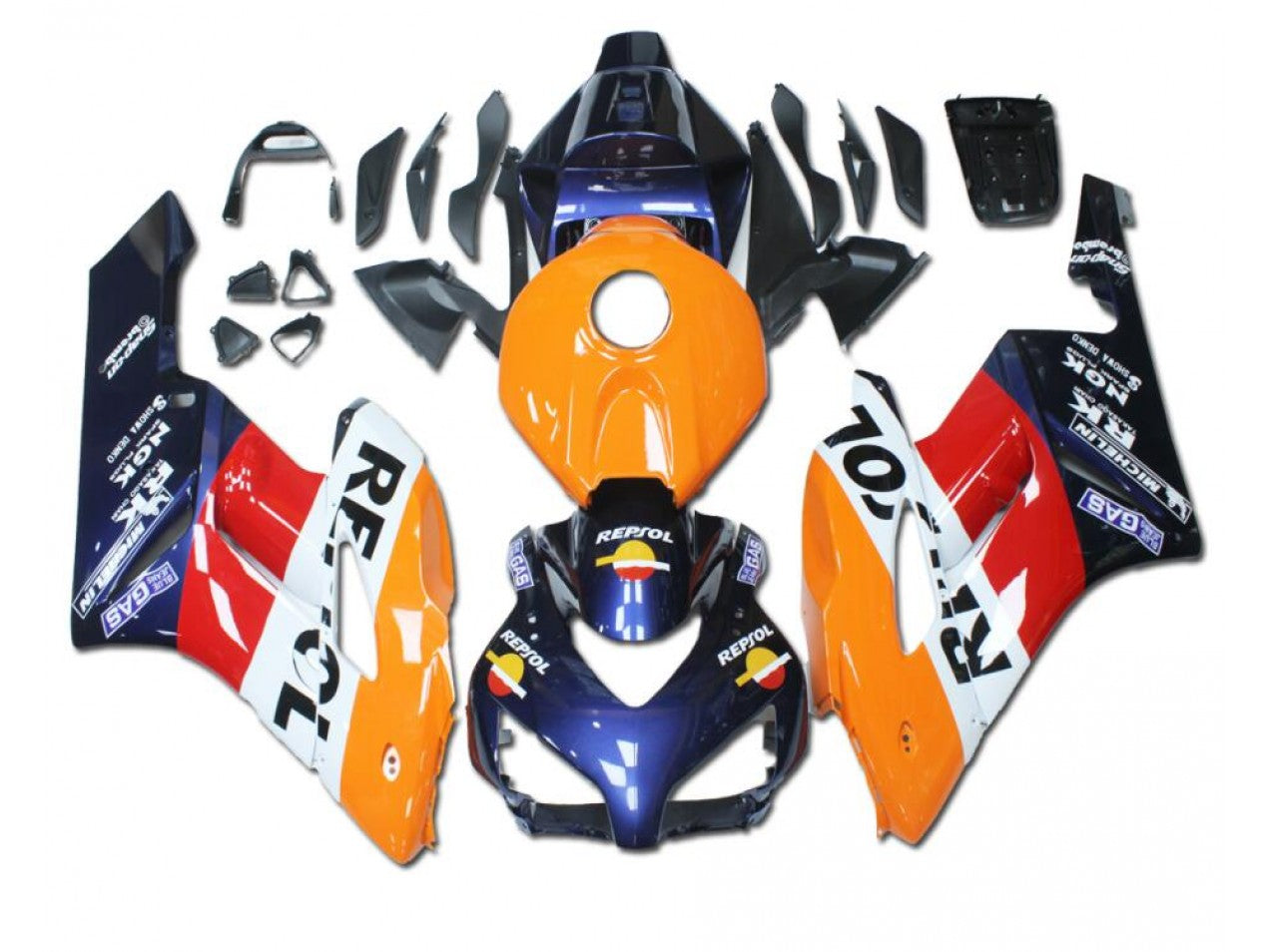 2004-2005 Orange Red Blue Honda CBR1000RR Motorcycle Fairings