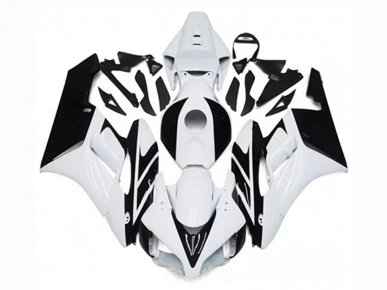 2004-2005 White Black Honda CBR1000RR Complete Fairing Kit & Plastics