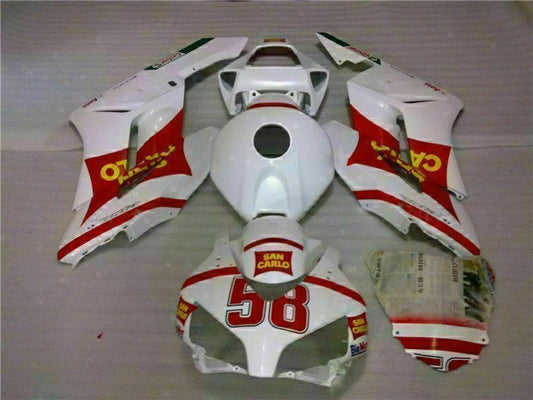2004-2005 White Red Honda CBR1000RR Motorcycle Fairings Bodywork