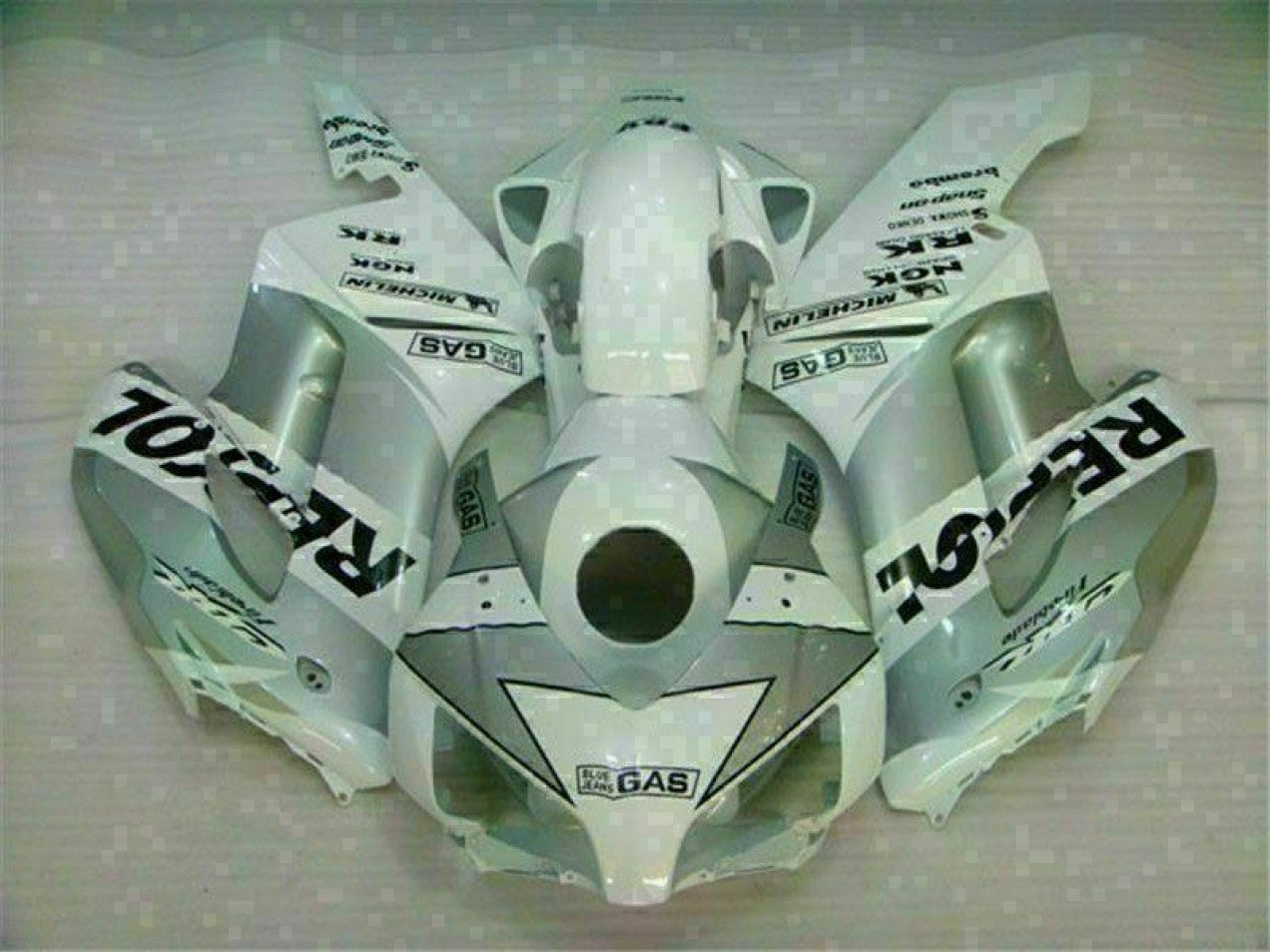 2004-2005 White Silver Honda CBR1000RR Motorcycle Fairings