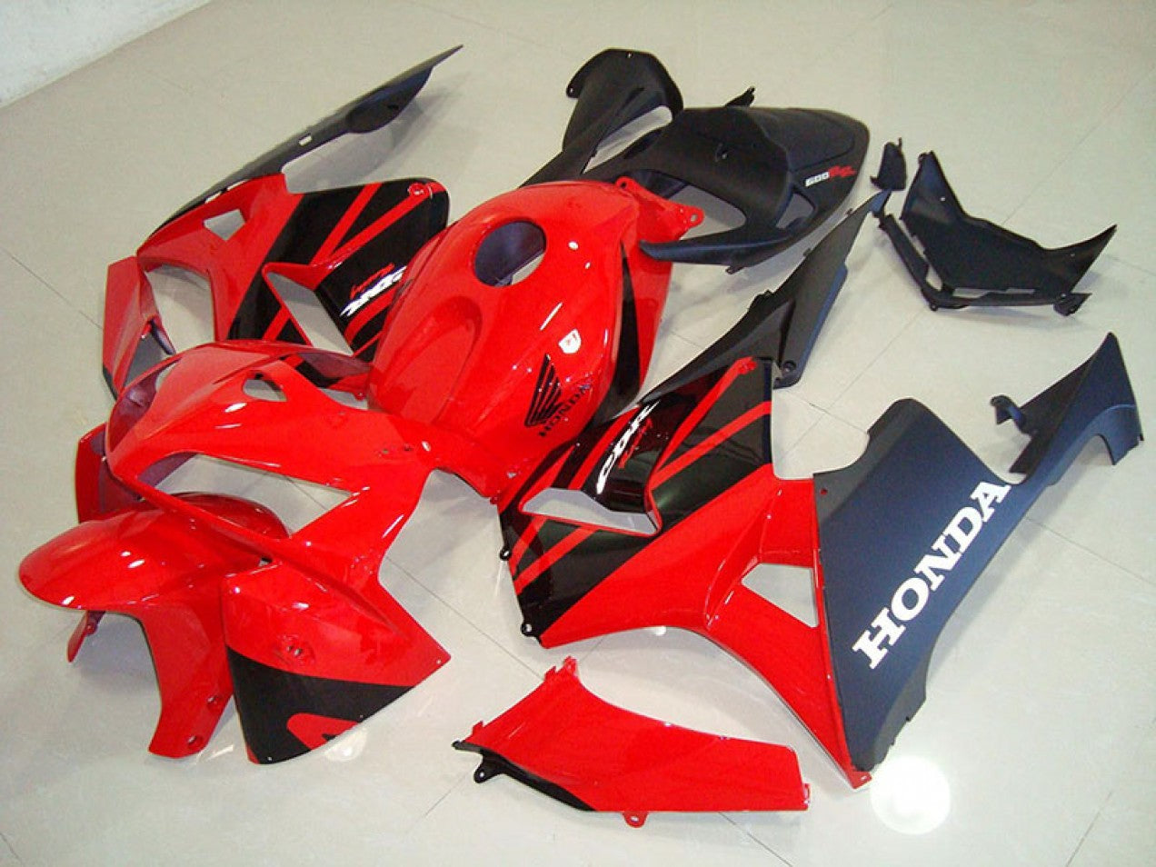2005-2006 Red Black Honda CBR600RR Plastics Fairing Kit