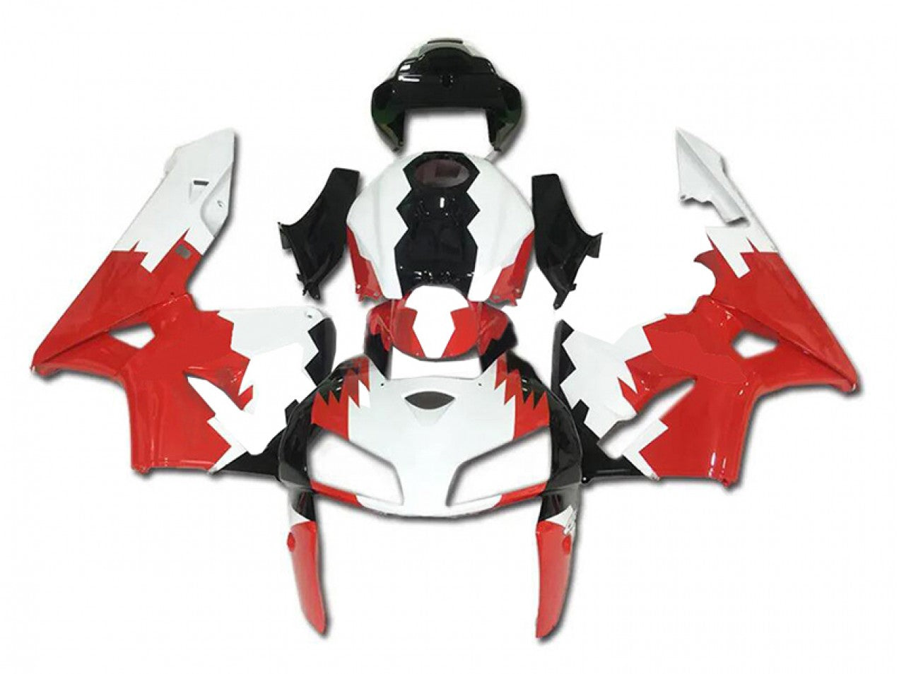 2005-2006 White Black Honda CBR600RR Plastics Motorcycle Fairings