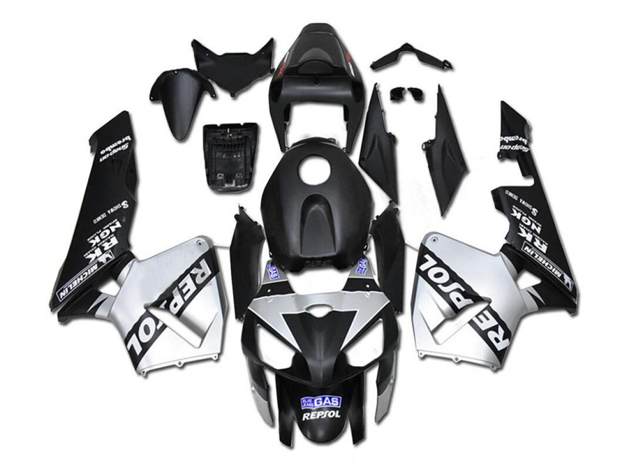 2005-2006 Silver Black Honda CBR600RR Motorcycle Fairings