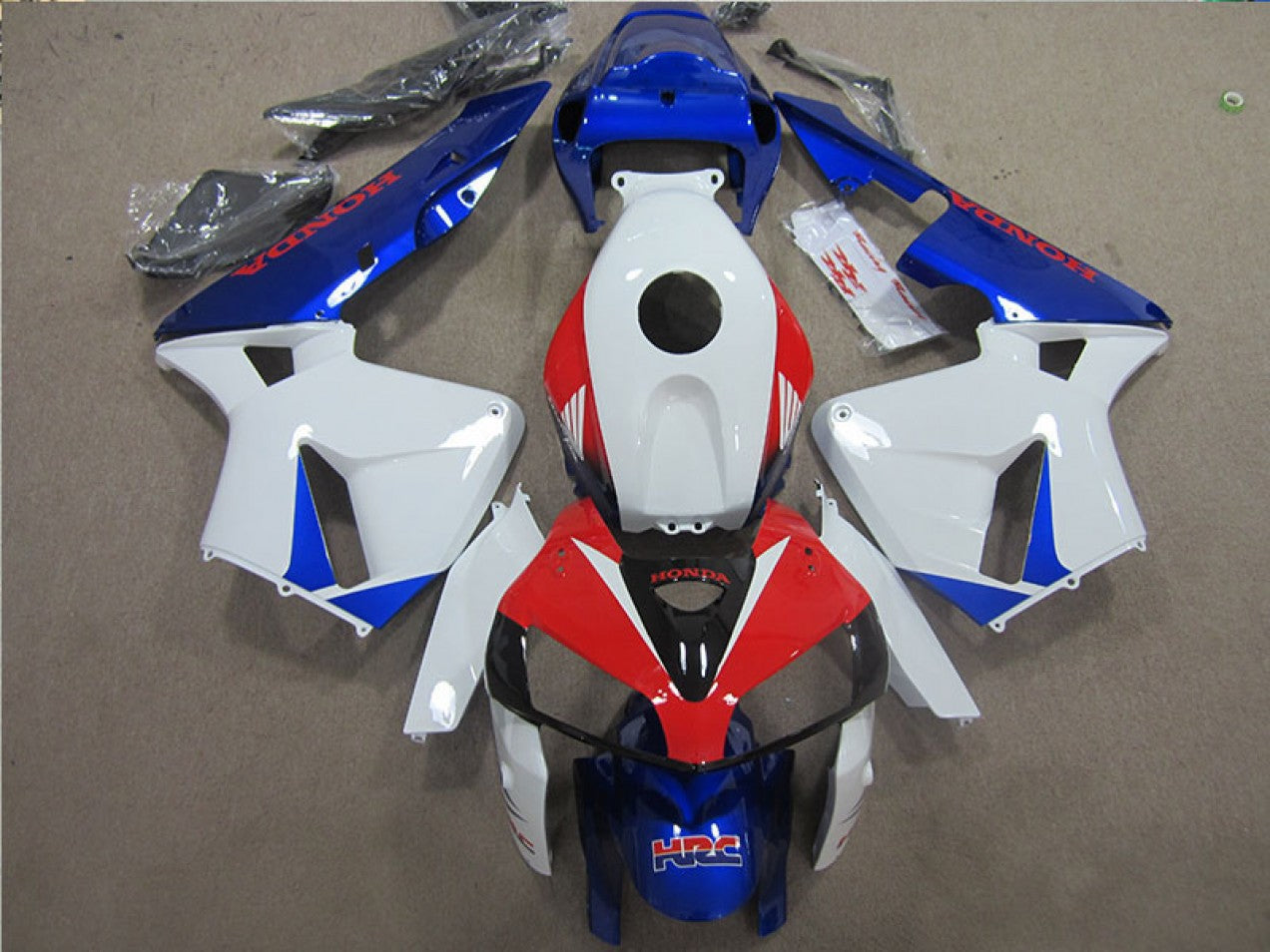 2005-2006 Blue White Red Honda CBR600RR Motorcycle Fairings