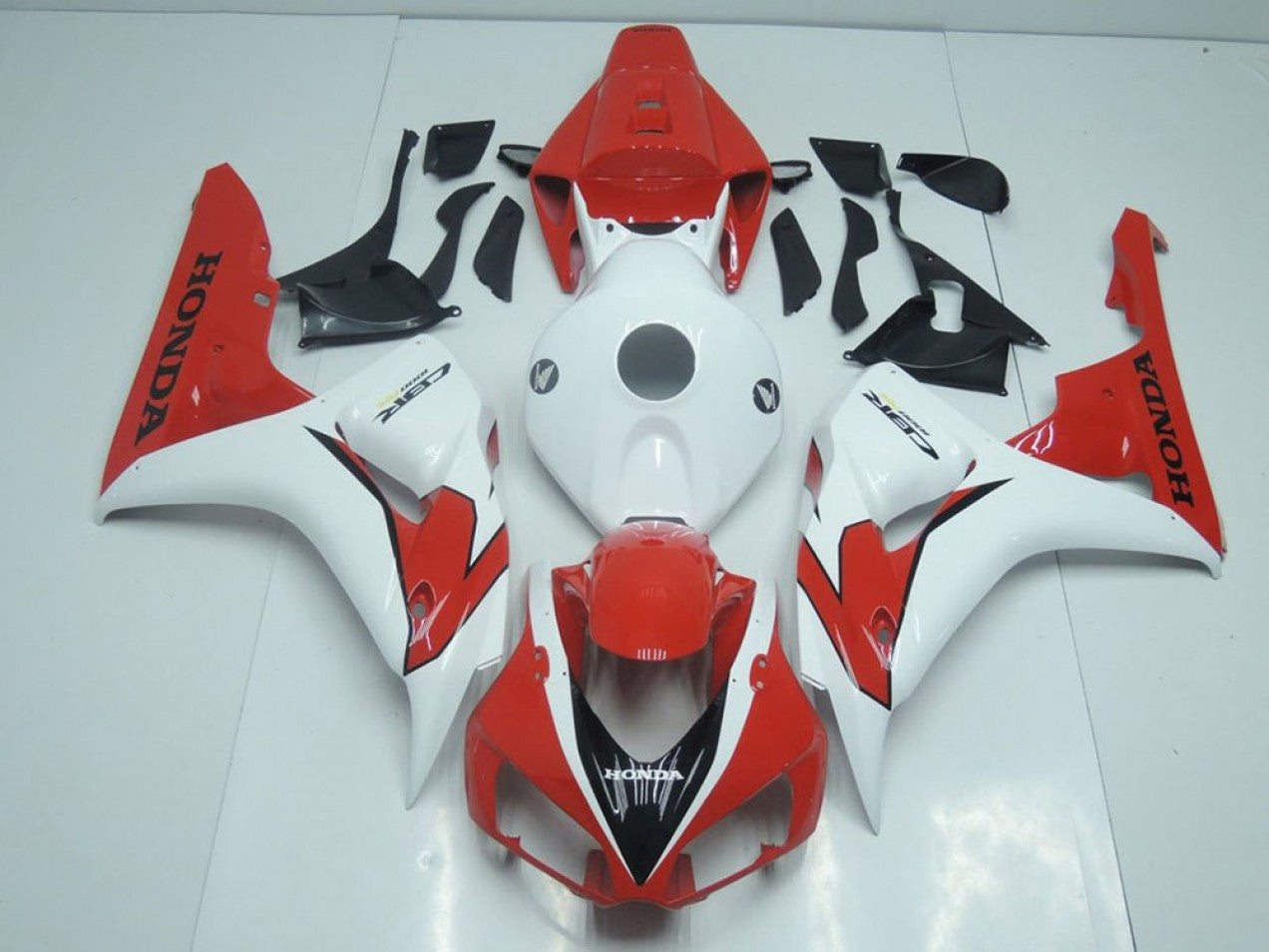 2006-2007 Orange Red and White Honda CBR1000RR Motorcycle Fairings