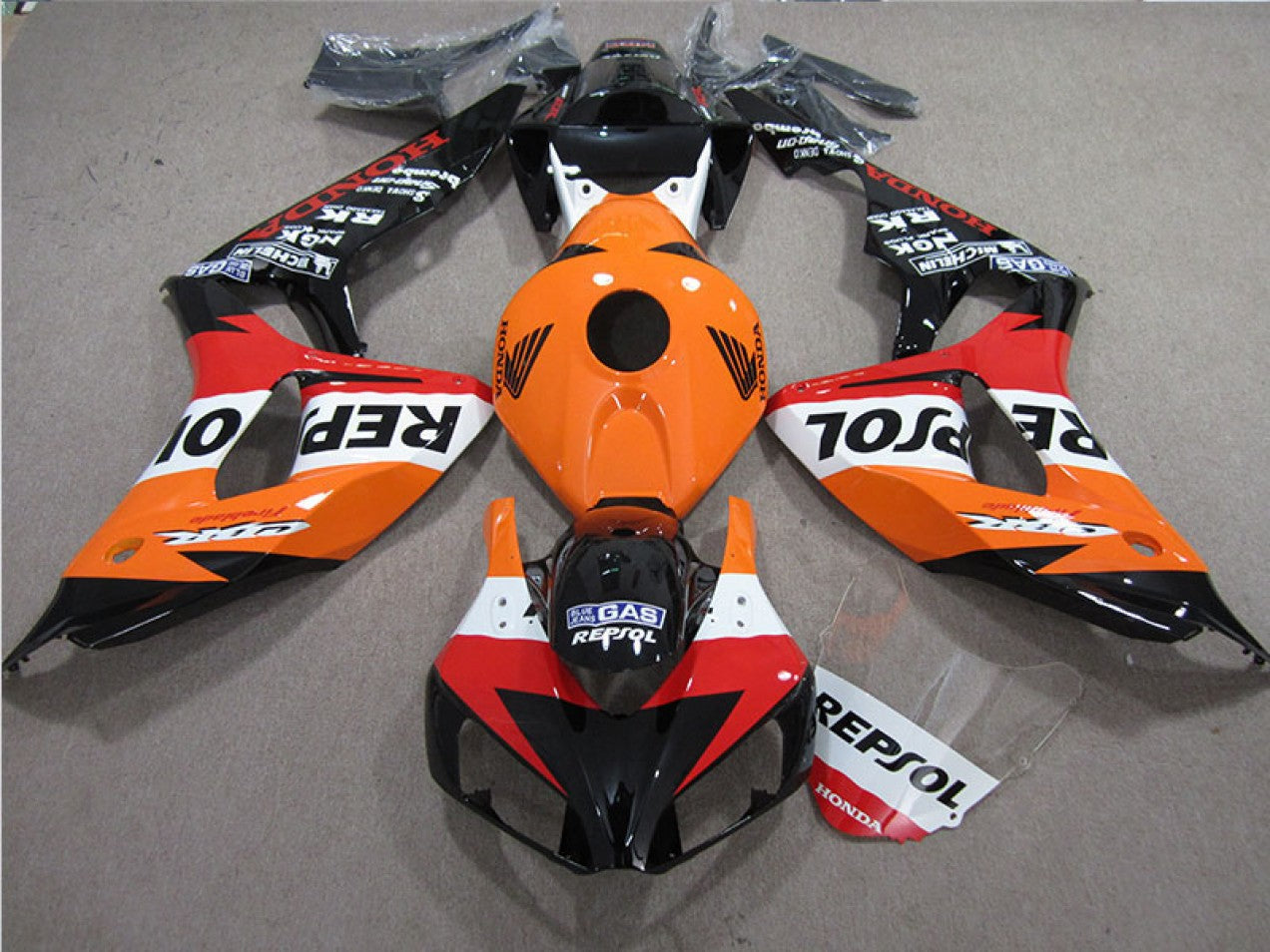 2006-2007 Orange Repsol Honda CBR1000RR Motorcycle Fairings