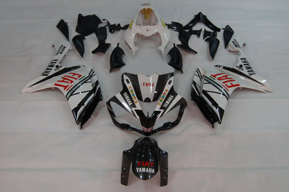 Motorcycle body parts with 'Yamaha' branding on a white background