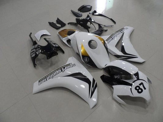 2008-2011 Black and White and Gold Honda CBR1000RR Motorcycle Fairings