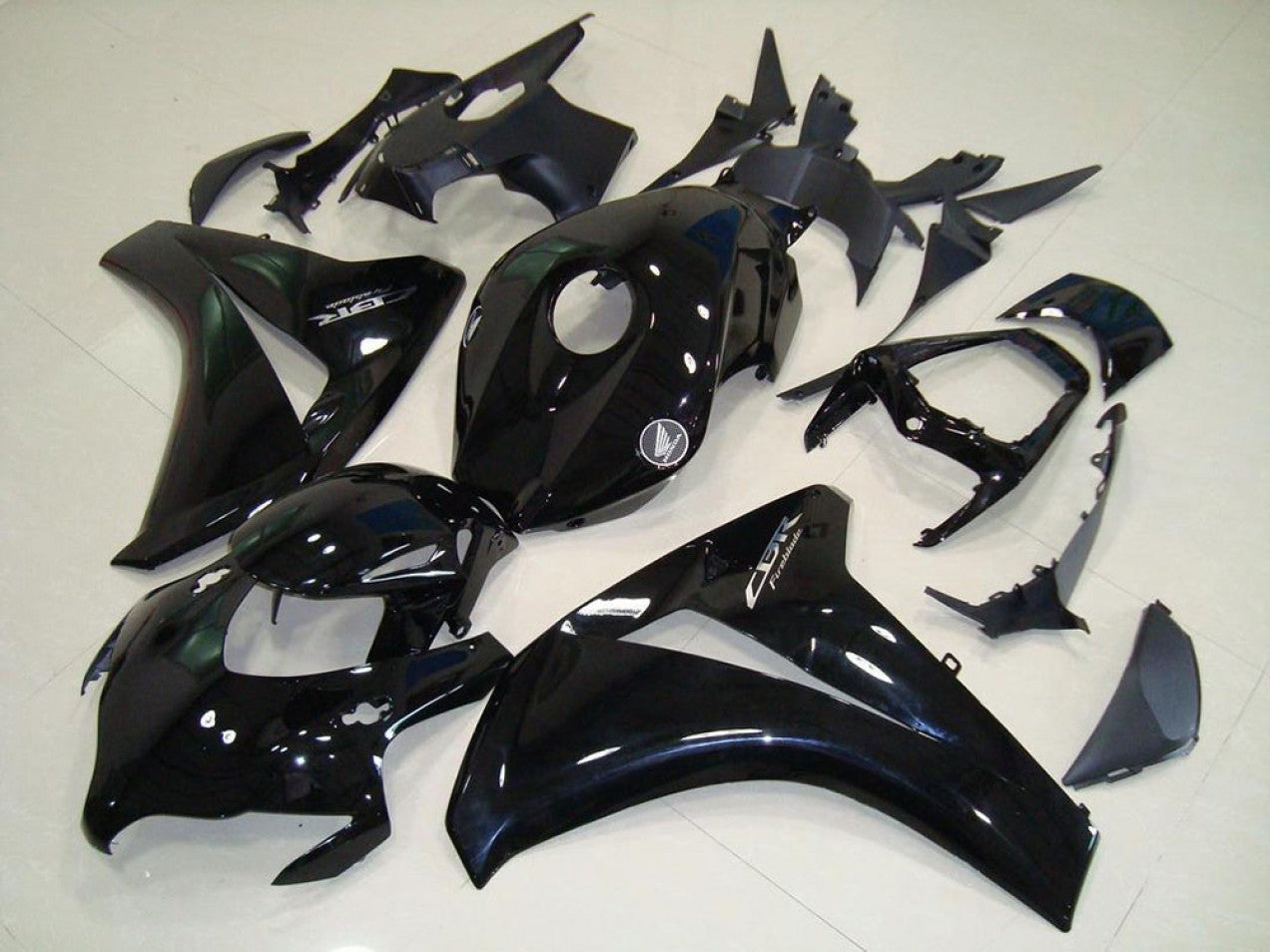 2008-2011 Glossy Black Chrome Decals Honda CBR1000RR Motorcycle Fairings