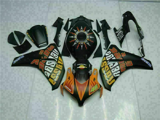 2008-2011 Orange Black Honda CBR1000RR Motorcycle Fairings