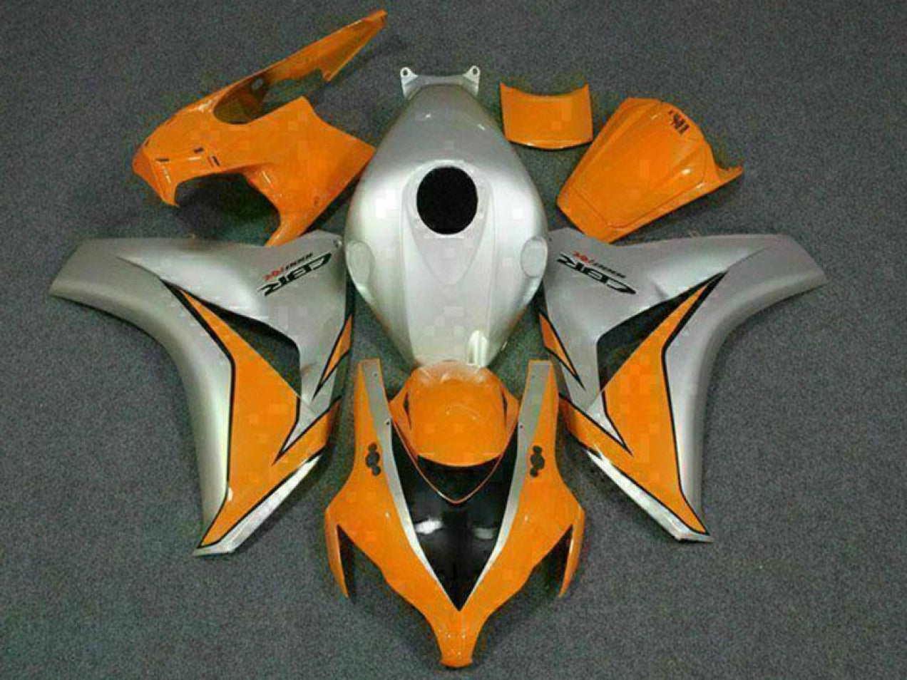 2008-2011 Orange Silver Honda CBR1000RR Motorcycle Fairings & Bodywork