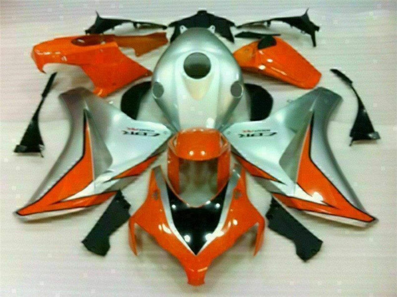 2008-2011 Silver Orange Honda CBR1000RR Motorcycle Fairings
