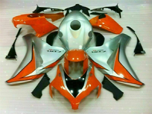 2008-2011 Silver Orange Honda CBR1000RR Motorcycle Fairings