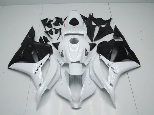 2009-2012 White Matte Black Honda CBR600RR Motorcycle Fairings