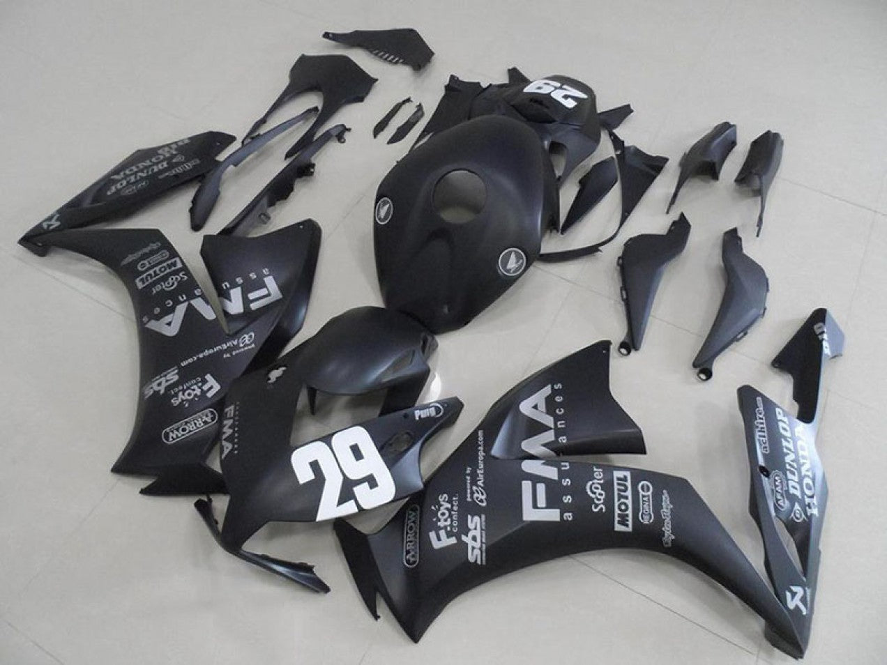 2012-2016 Black Grey Honda CBR1000RR Motorcycle Fairings