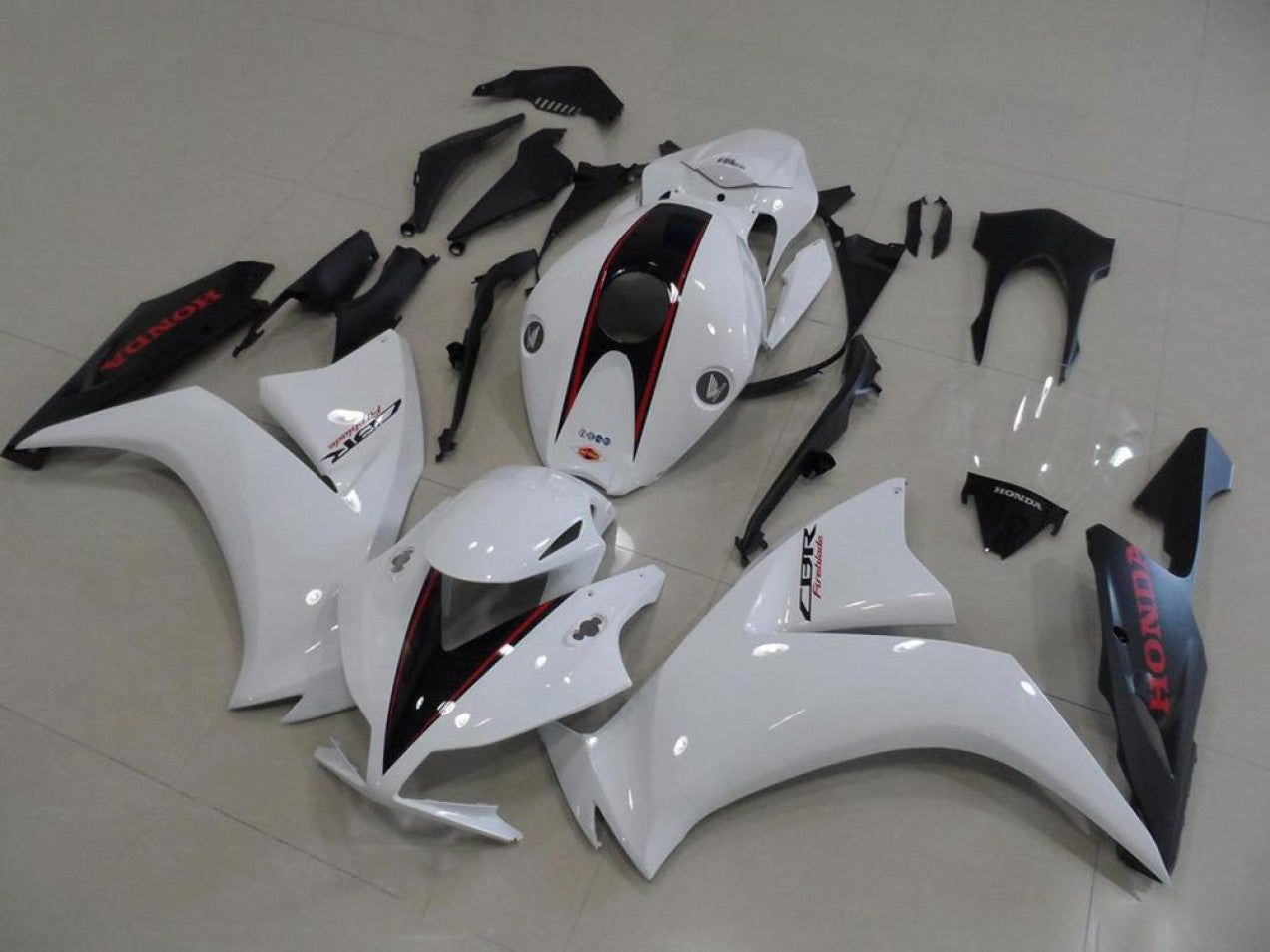 2012-2016 White and Matte Black OEM Style Honda CBR1000RR Motorbike Fairing