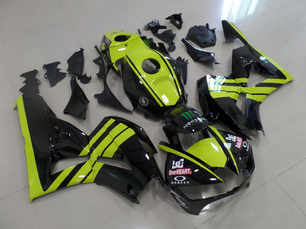 2013-2023 Green Black Honda CBR600RR Motorcycle Fairings