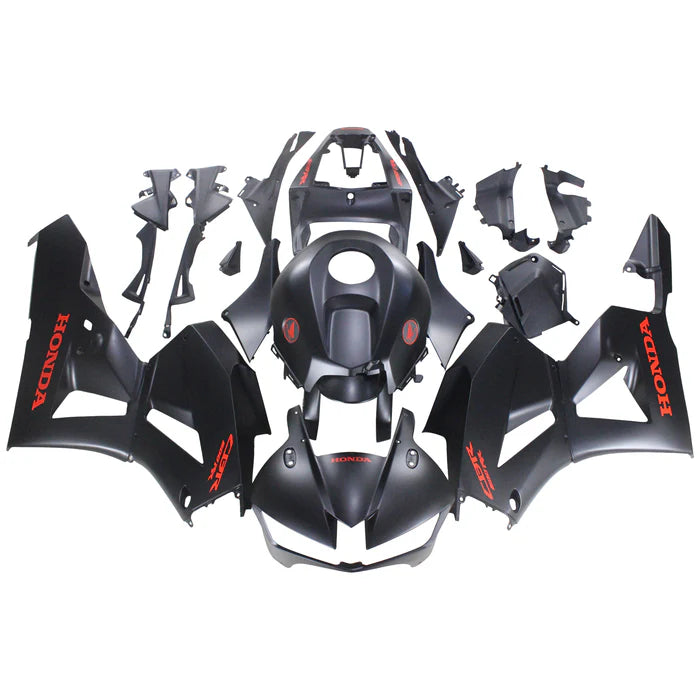 2013-2023 Honda CBR600 Fairing Matte Black & Red Logo Kit
