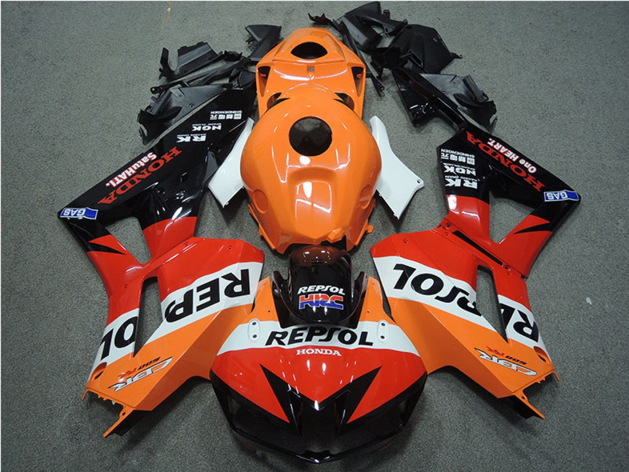2013-2023 Orange Repsol Honda CBR600RR Motorcycle Fairings