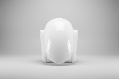 White motorcycle fairing on a white background