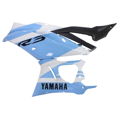Motorcycle fairing with 'Yamaha' branding on a white background