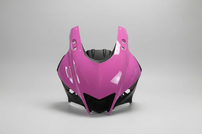 Pink motorcycle fairing on a white background