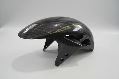 Black motorcycle fairing on a white background