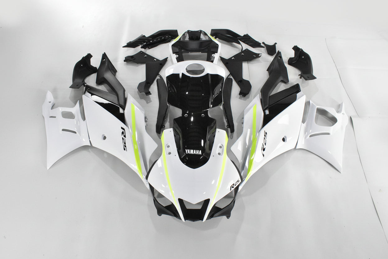 Motorcycle fairing with Yamaha logo on a white background