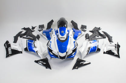 Yamaha motorcycle bodywork pieces on a white background