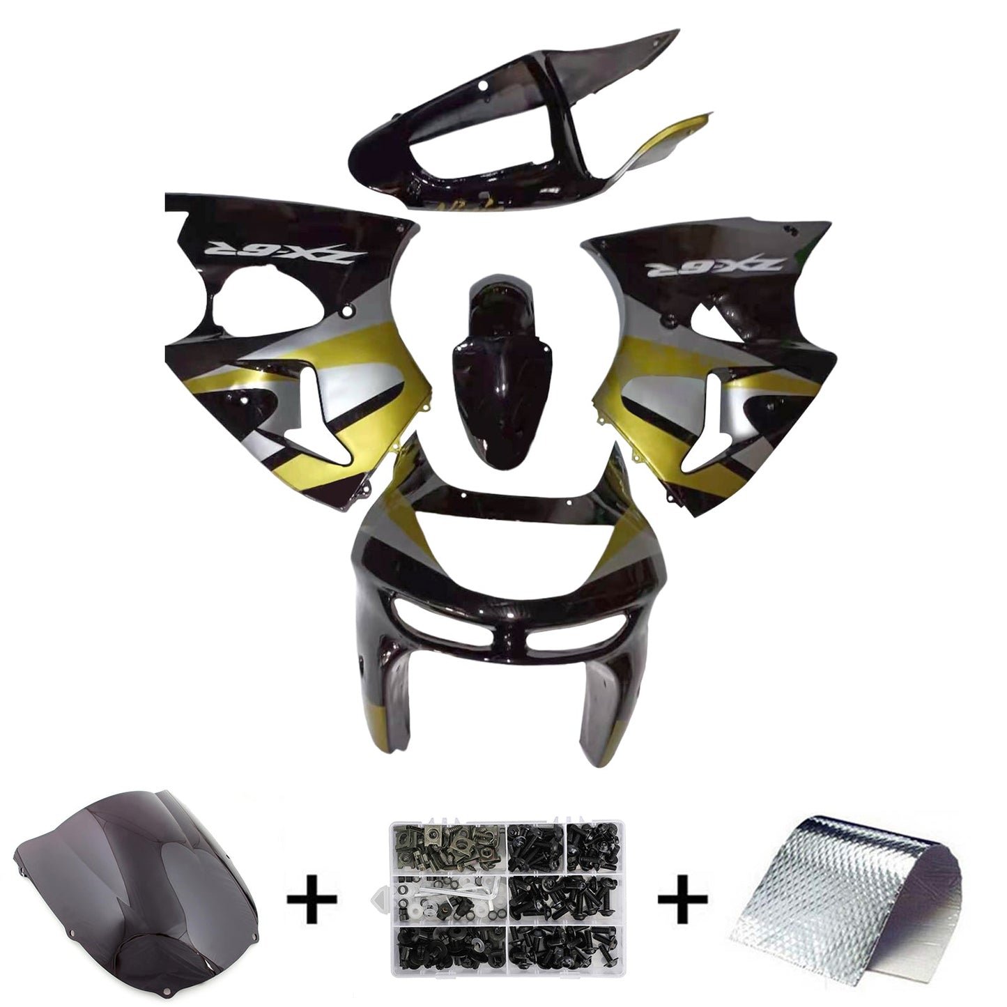 1998-1999 Kawasaki ZX6R Fairing Kit Bodywork Plastic ABS