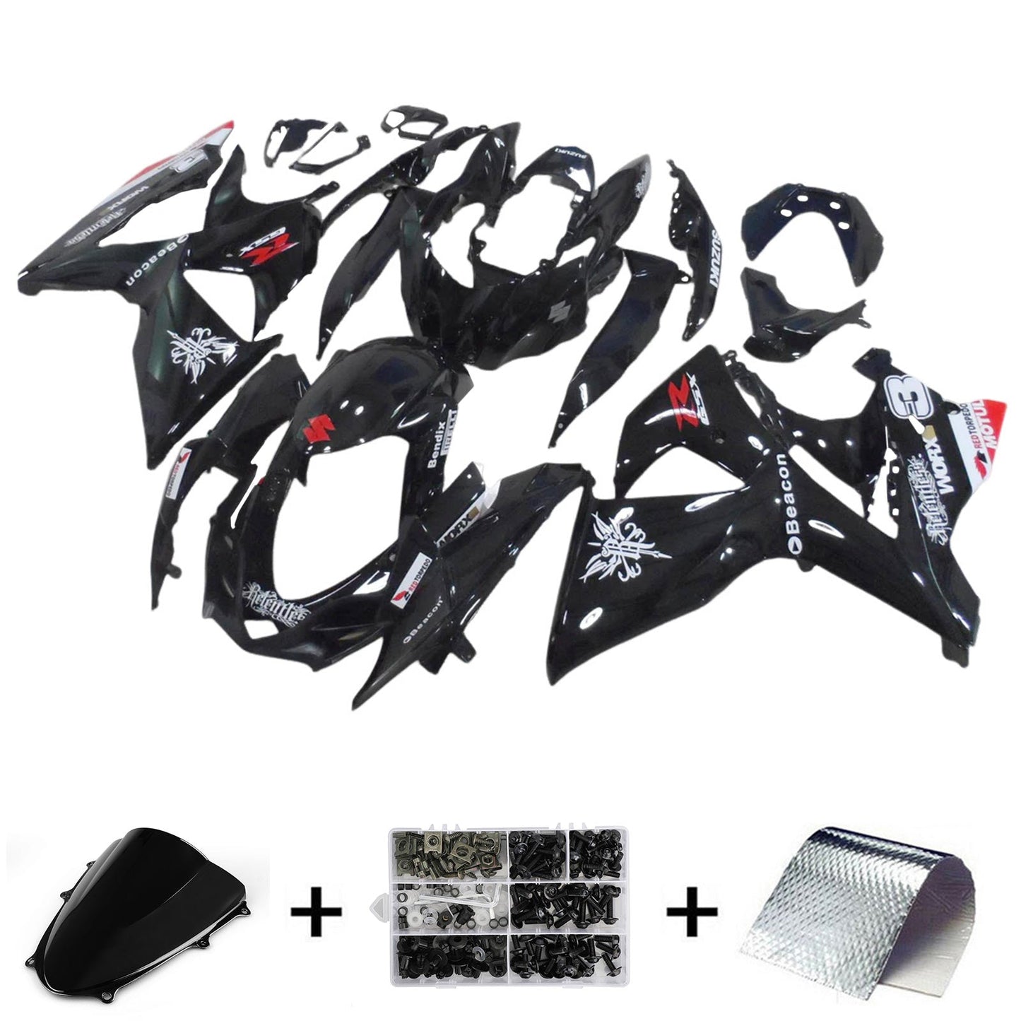 2009-2016 Suzuki GSXR1000 K9 Fairing Kit Bodywork Plastic ABS