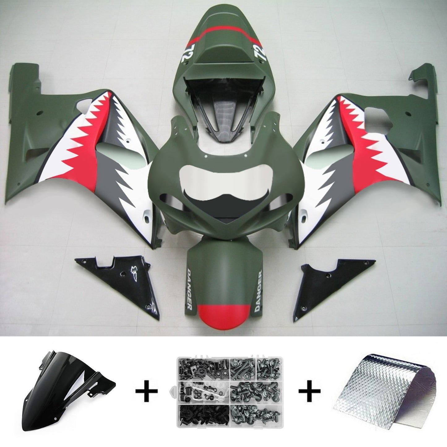 2001-2003 Suzuki GSXR750 Fairing Kit Bodywork Plastic ABS