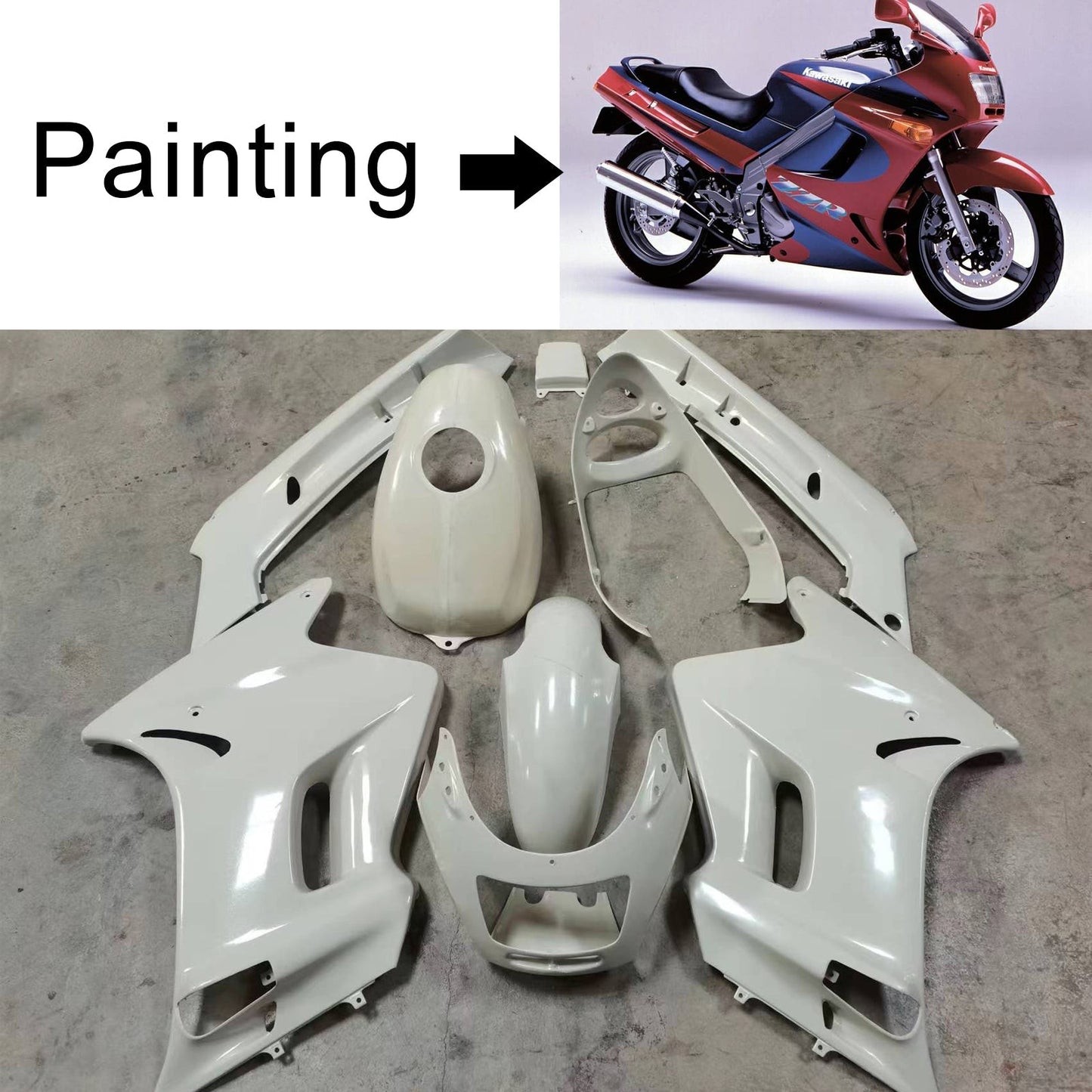 1996-2007 Kawasaki ZZR250 Fairing Kit Bodywork ABS