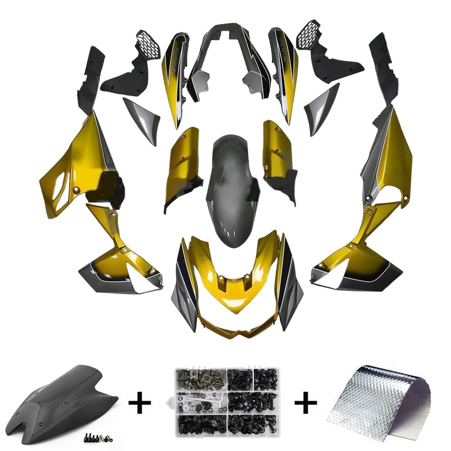 2010-2013 Kawasaki Z1000 Fairing Kit Bodywork Plastic ABS