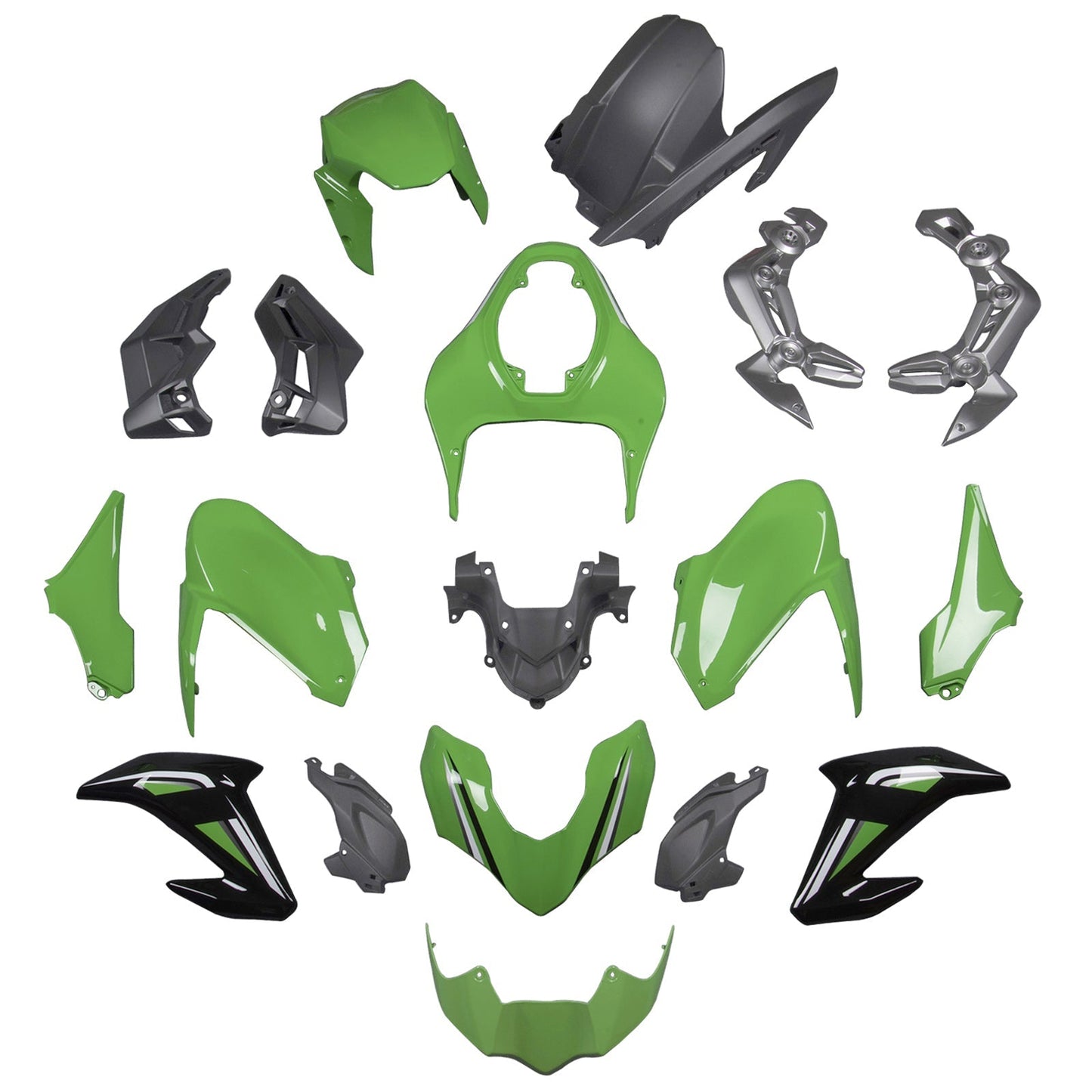 2017-2019 Fairing Fit for Kawasaki Z900 Green Injection Plastic ABS Bodywork Generic