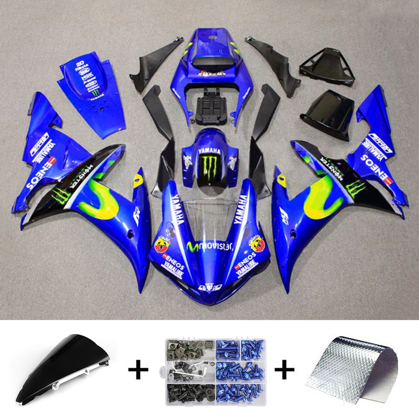 2002-2003 Yamaha YZF-R1 Fairing Kit Bodywork Plastic ABS