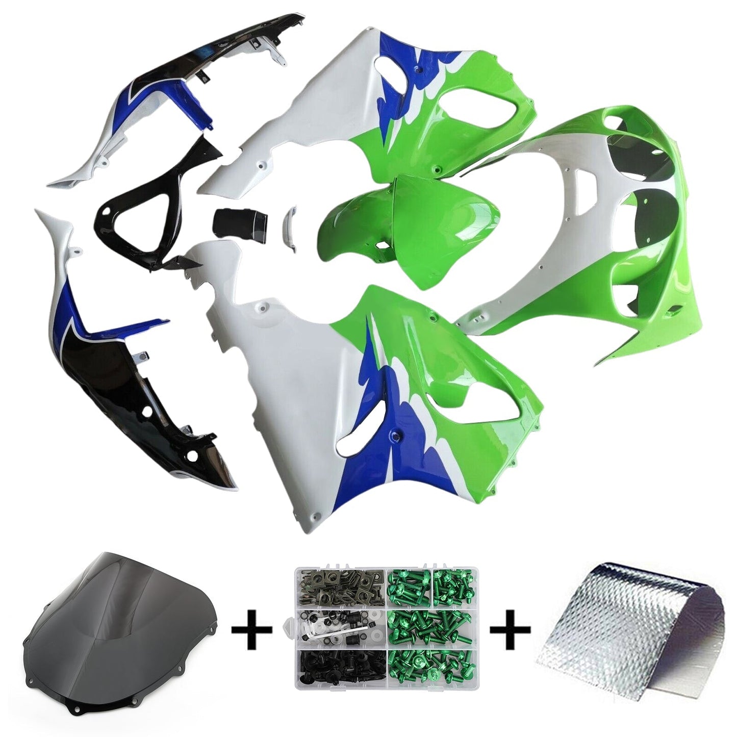 1996-2003 Kawasaki ZX-7R Fairing Kit Bodywork Plastic ABS
