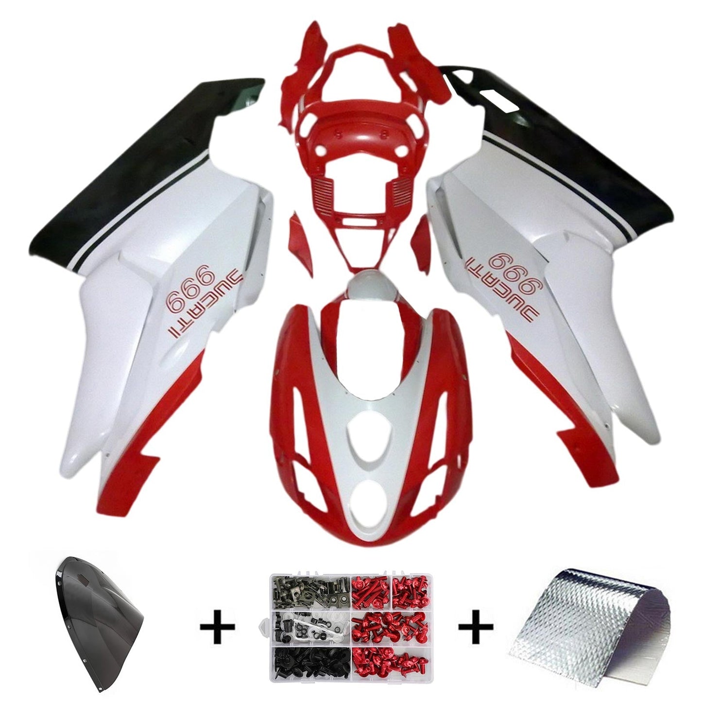 2003 2004 Ducati 999 749 Fairing Kit Bodywork ABS