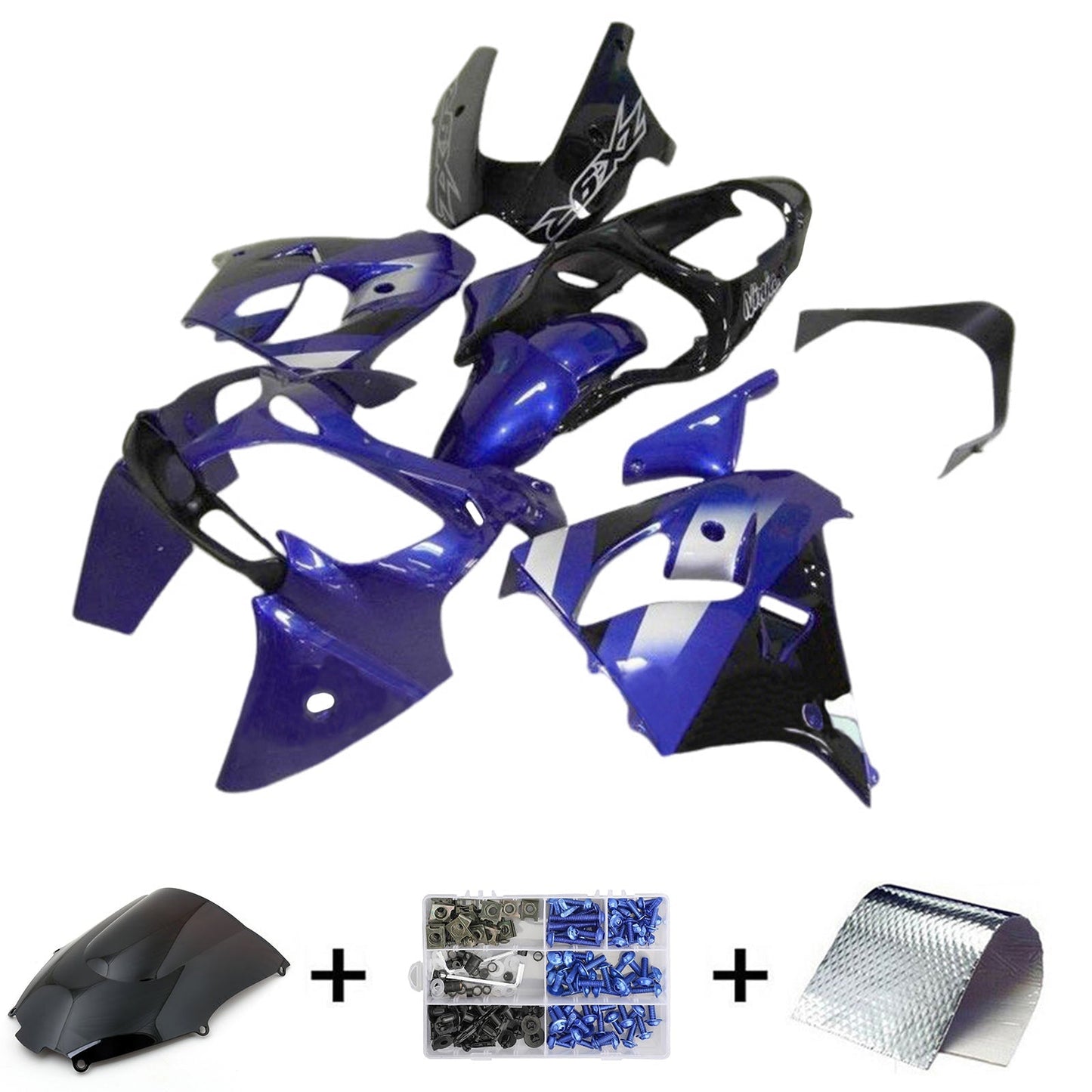 2000-2001 Kawasaki ZX9R Fairing Kit Bodywork Plastic ABS