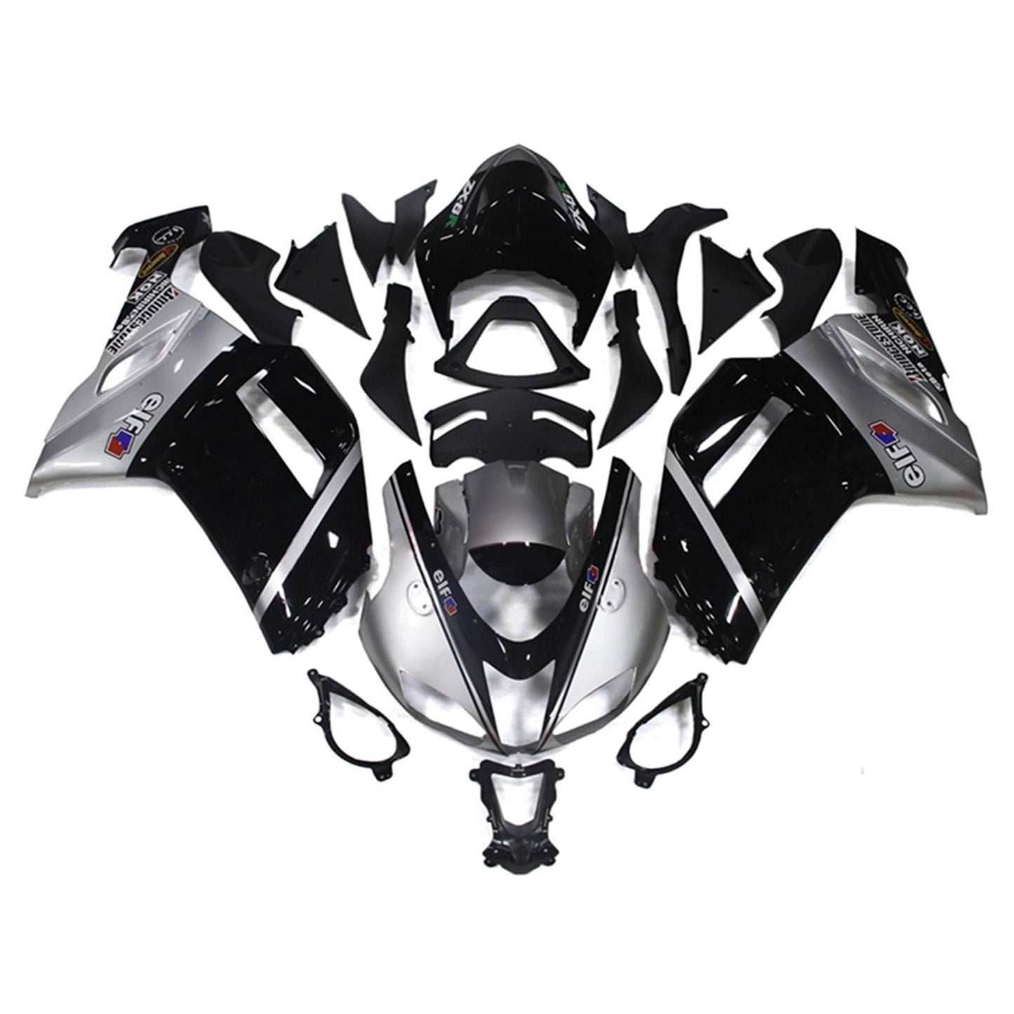 2007-2008 Kawasaki ZX6R 636 Fairing Kit Bodywork Plastic ABS