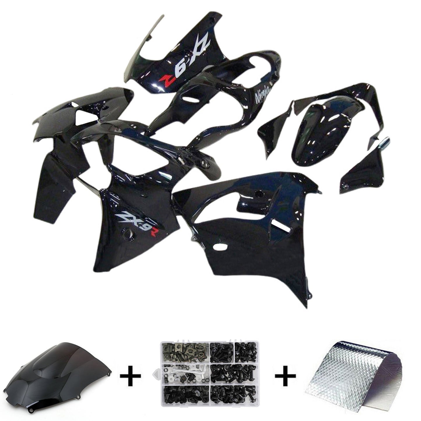 2000-2001 Kawasaki ZX9R Fairing Kit Bodywork Plastic ABS