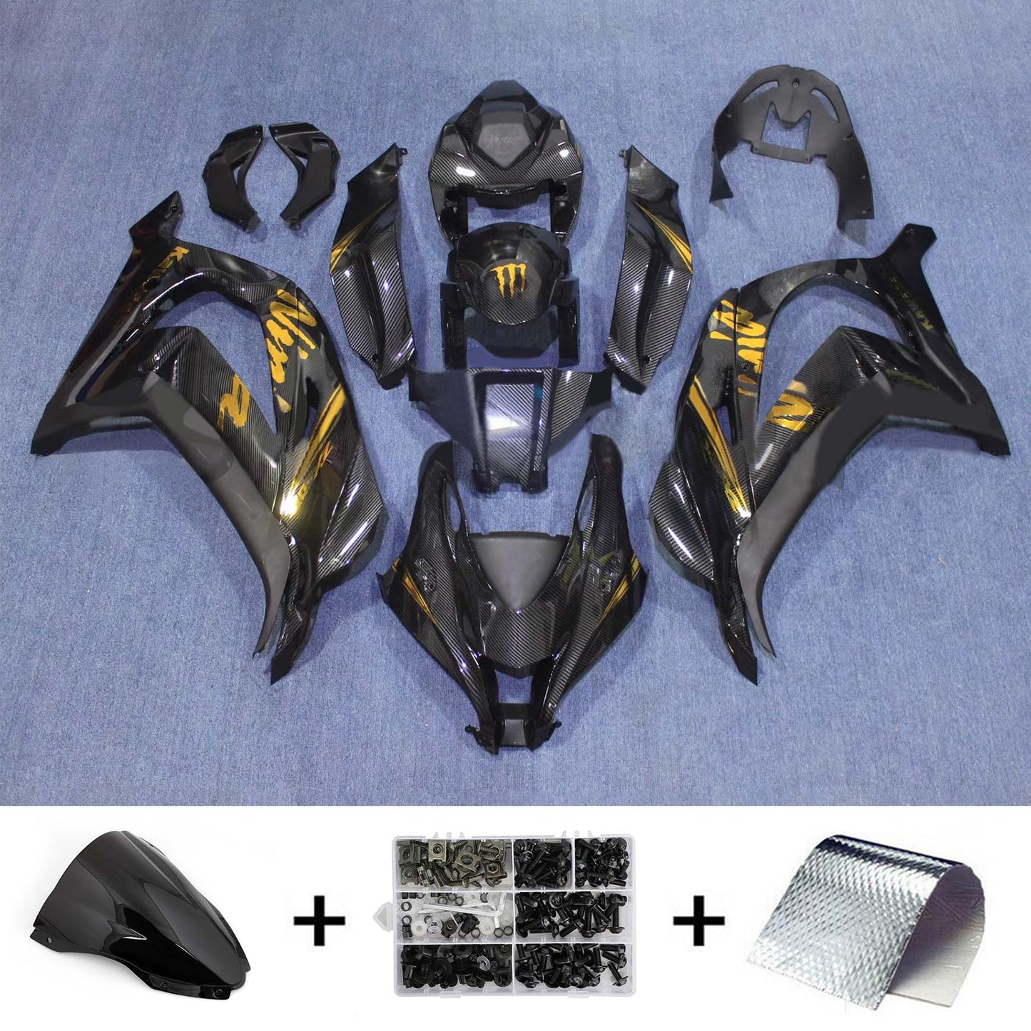 2016-2020 Kawasaki ZX10R Fairing Kit Bodywork Plastic ABS