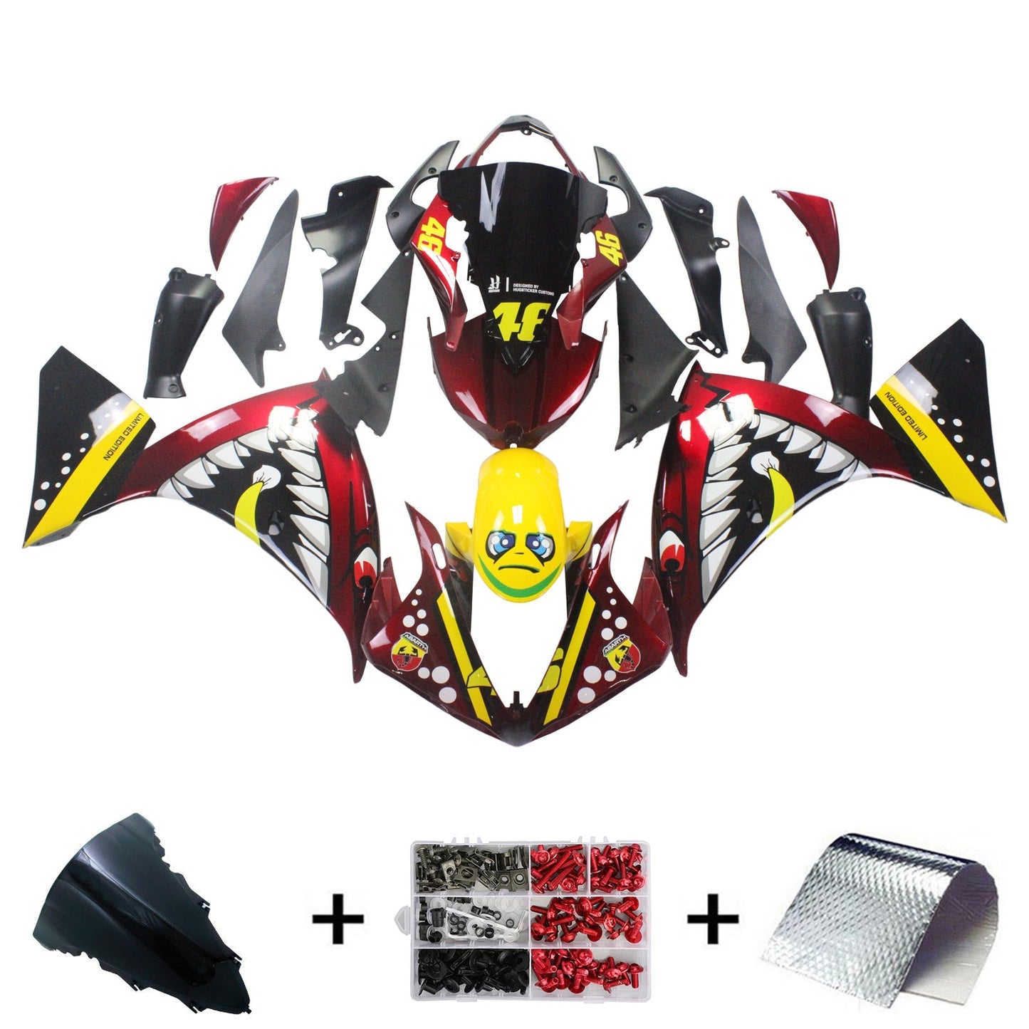 2009-2011 Yamaha YZF 1000 R1 Fairing Kit Bodywork Plastic ABS