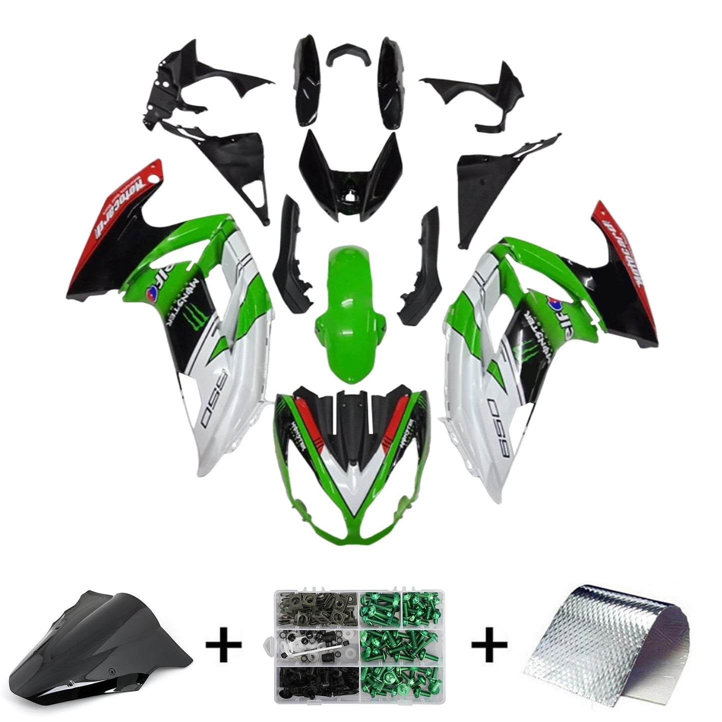 2012-2016 Kawasaki ER6F/Ninja650 Fairing Kit Bodywork Plastic ABS