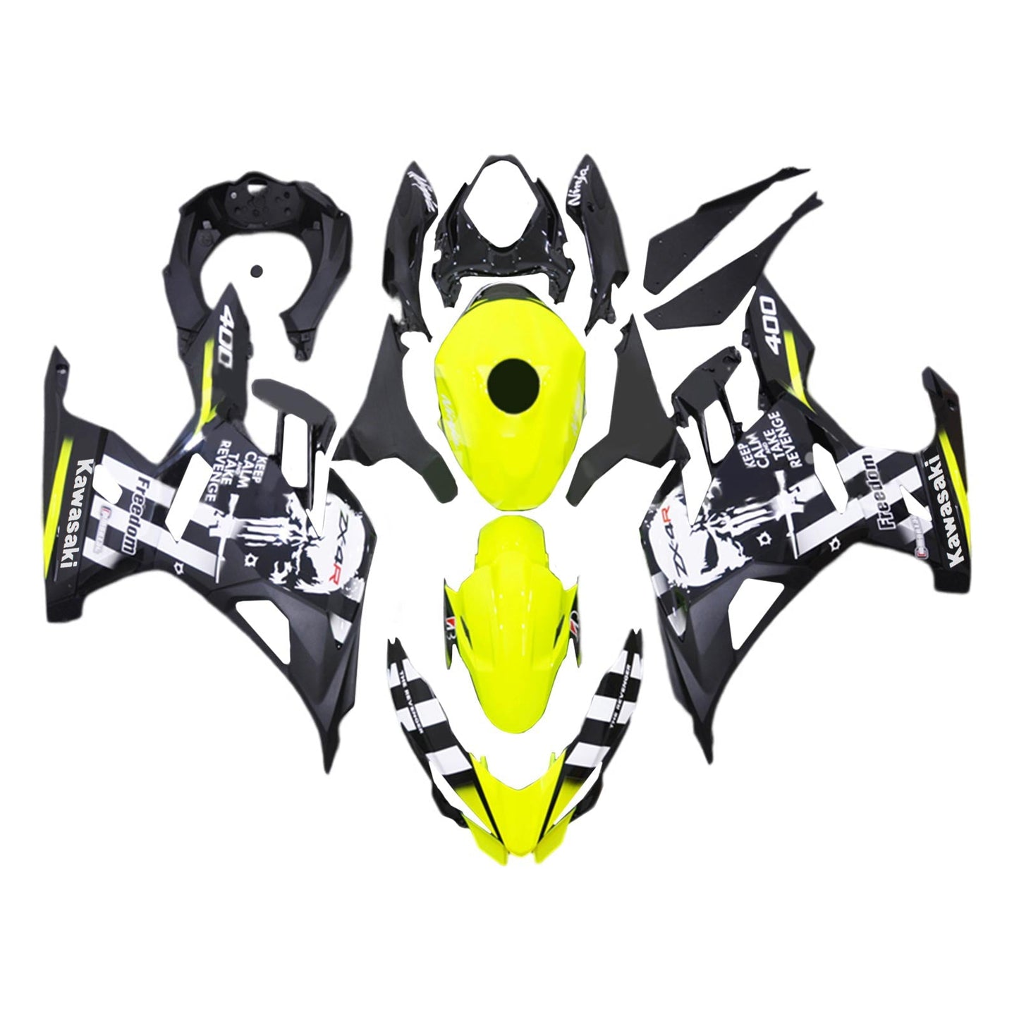 2018-2024 Kawasaki EX400 Ninja400 Fairing Kit Bodywork Plastic ABS