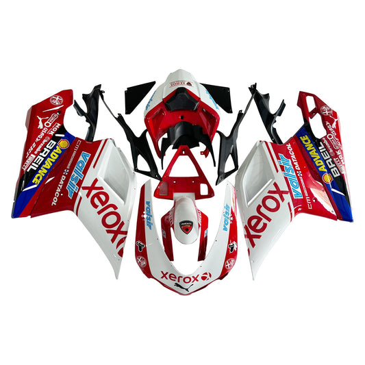 2007-2012 Fairings for Ducati 1098 1198 848 White & Red Xerox  Generic