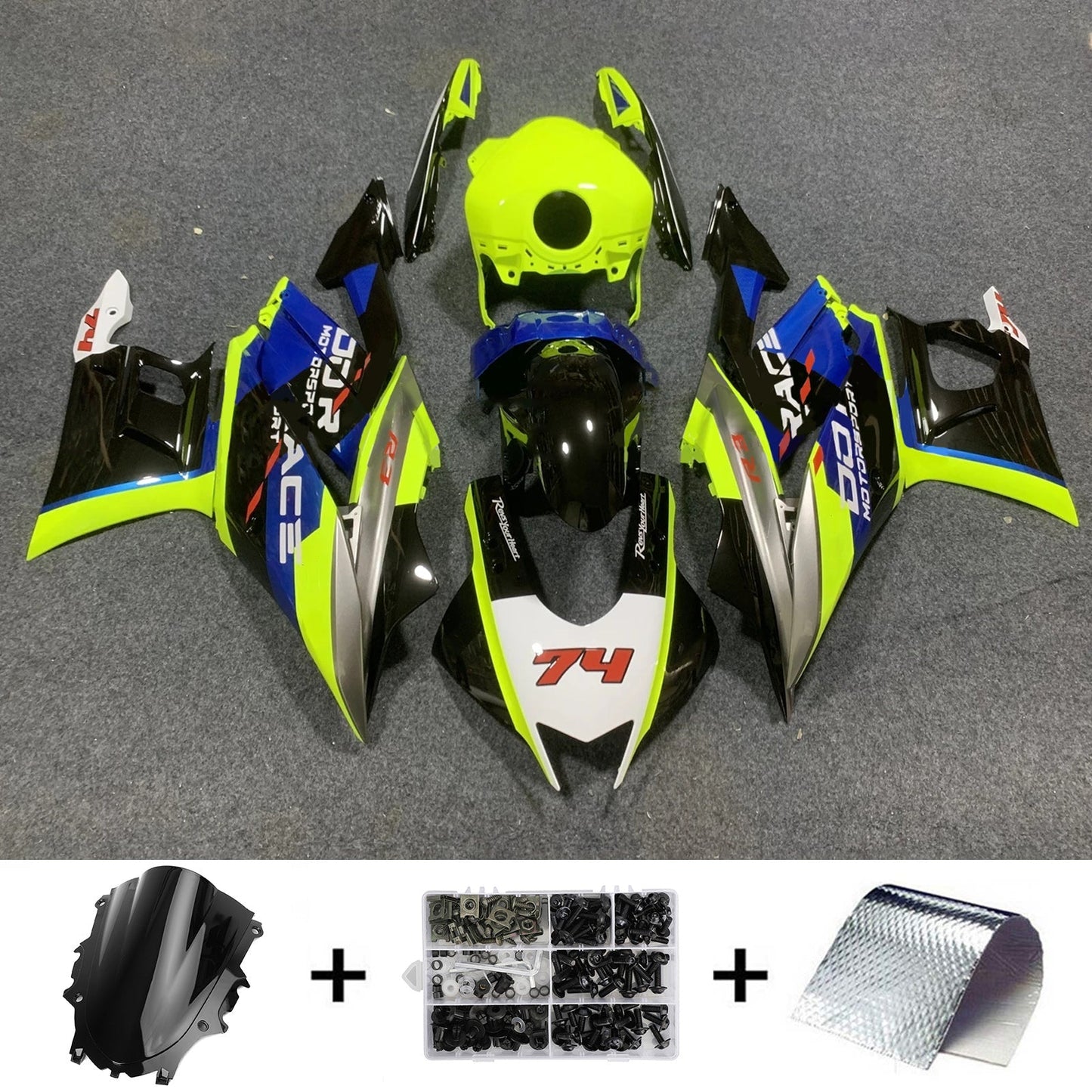 2019-2021 Yamaha YZF-R3 R25 Fairing Kit Bodywork Plastic ABS