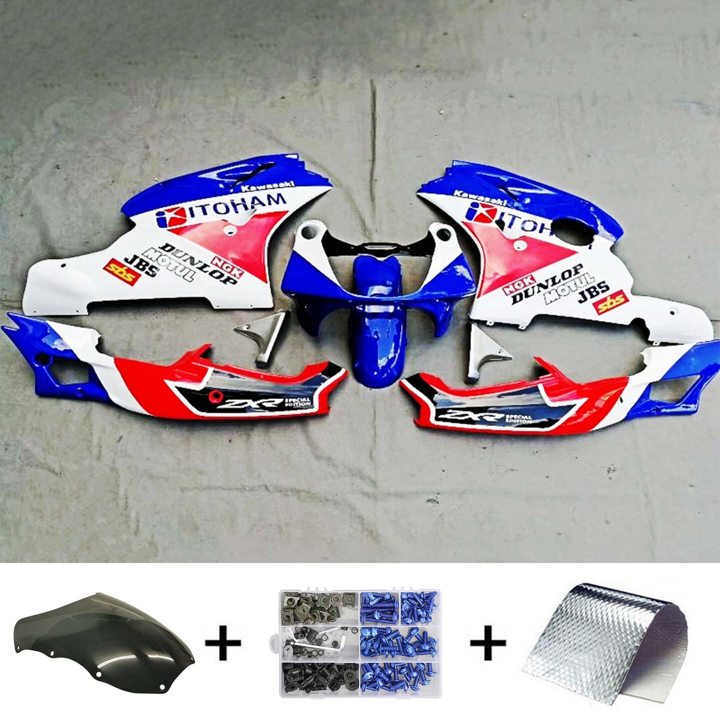 1992-1996 Kawasaki ZXR400 Fairing Kit Bodywork Plastic ABS