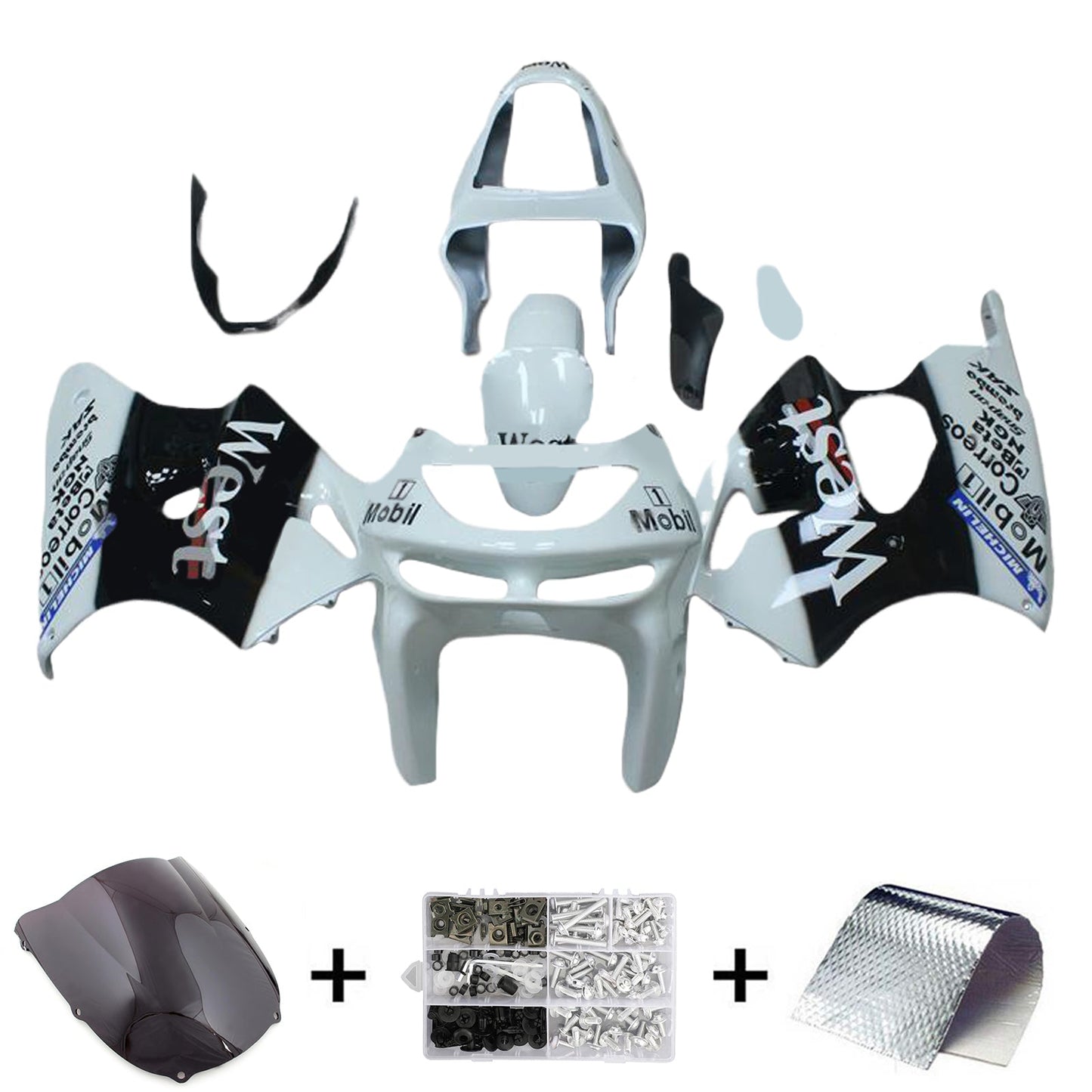1998-1999 Kawasaki ZX6R Fairing Kit Bodywork Plastic ABS